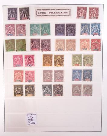 1866-1970, Collection des COLONIES en 4 classeurs,