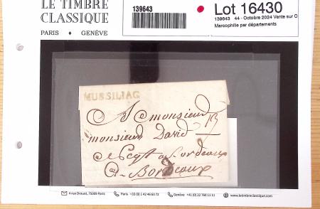 1840-1950, Anciens lots de VO de lettres, marcophilie