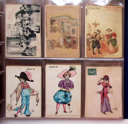 CPA: 2 albums de CPA, cartes sélectionnées, la plupart