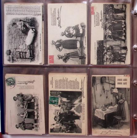 CPA: 2 albums de CPA, cartes sélectionnées, la plupart