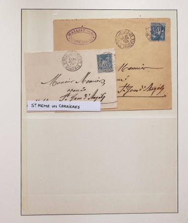 1880-1905, Collection de 80 lettres de CHARENTE-INFERIEURE,