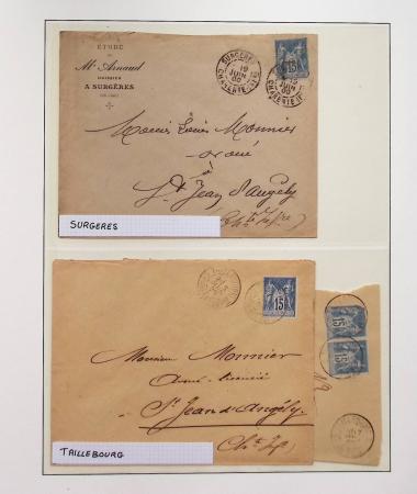 1880-1905, Collection de 80 lettres de CHARENTE-INFERIEURE,