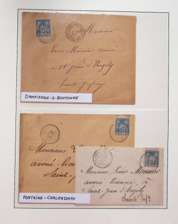 1880-1905, Collection de 80 lettres de CHARENTE-INFERIEURE,