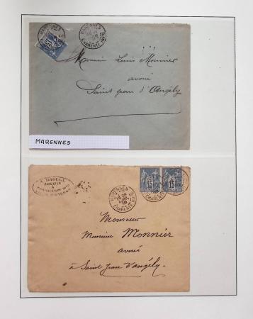 1880-1905, Collection de 80 lettres de CHARENTE-INFERIEURE,