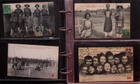 CPA : 2 classeurs de CPA anciennes d'Indochine, beaucoup