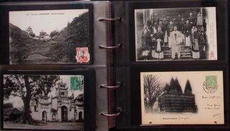CPA : 2 classeurs de CPA anciennes d'Indochine, beaucoup