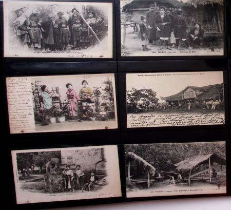CPA : 2 classeurs de CPA anciennes d'Indochine, beaucoup