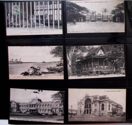 CPA : 2 classeurs de CPA anciennes d'Indochine, beaucoup