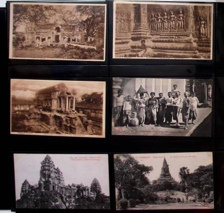 CPA : 2 classeurs de CPA anciennes d'Indochine, beaucoup