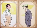 CPA: 2 classeurs de CPA fantaisie et illustrateurs,