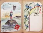 CPA: 2 classeurs de CPA fantaisie et illustrateurs,
