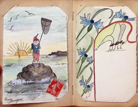 CPA: 2 classeurs de CPA fantaisie et illustrateurs,