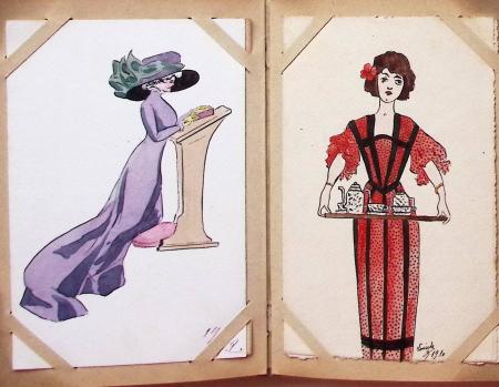CPA: 2 classeurs de CPA fantaisie et illustrateurs,