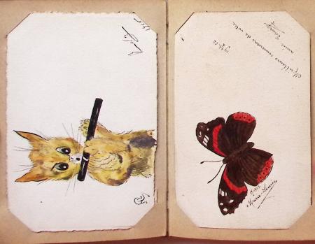 CPA: 2 classeurs de CPA fantaisie et illustrateurs,