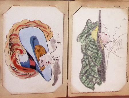 CPA: 2 classeurs de CPA fantaisie et illustrateurs,