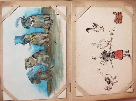 CPA: 2 classeurs de CPA fantaisie et illustrateurs,