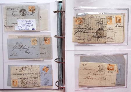 1849-1876, Deux gros classeurs de lettres classiques,