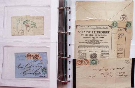 1849-1876, Deux gros classeurs de lettres classiques,