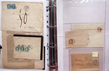 1849-1876, Deux gros classeurs de lettres classiques,