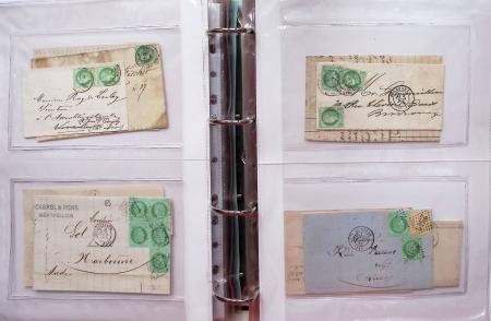 1849-1876, Deux gros classeurs de lettres classiques,