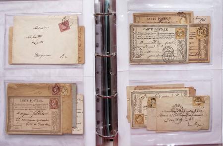 1849-1876, Deux gros classeurs de lettres classiques,