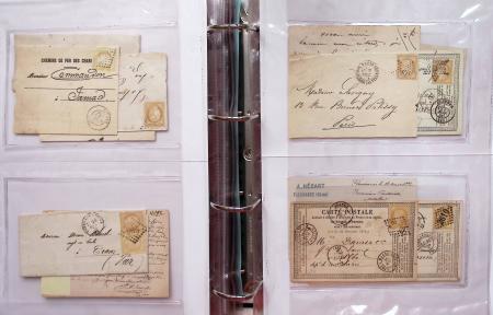 1849-1876, Deux gros classeurs de lettres classiques,