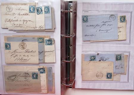 1849-1876, Deux gros classeurs de lettres classiques,