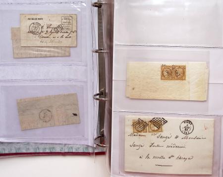 1849-1876, Deux gros classeurs de lettres classiques,