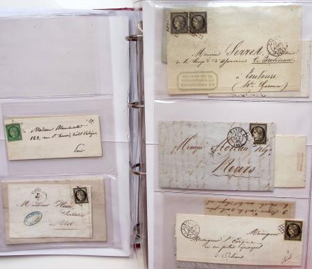 1849-1876, Deux gros classeurs de lettres classiques,