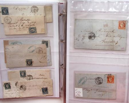 1849-1876, Deux gros classeurs de lettres classiques,