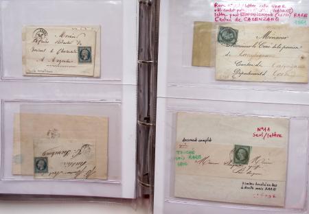 1849-1876, Deux gros classeurs de lettres classiques,