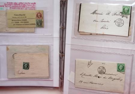 1849-1876, Deux gros classeurs de lettres classiques,
