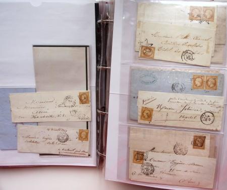 1849-1876, Deux gros classeurs de lettres classiques,
