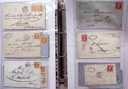1849-1876, Deux gros classeurs de lettres classiques,