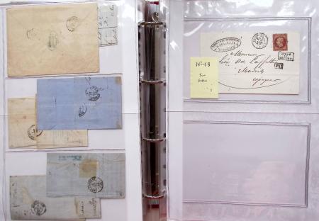 1849-1876, Deux gros classeurs de lettres classiques,