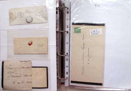 1849-1876, Deux gros classeurs de lettres classiques,