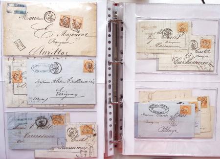 1849-1876, Deux gros classeurs de lettres classiques,