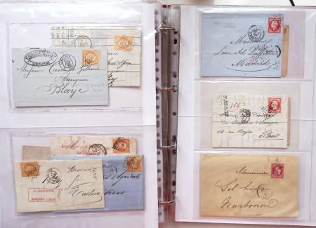 1849-1876, Deux gros classeurs de lettres classiques,