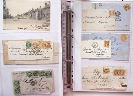 1849-1876, Deux gros classeurs de lettres classiques,