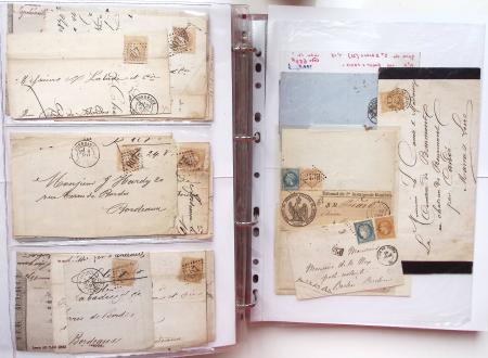 1849-1876, Deux gros classeurs de lettres classiques,