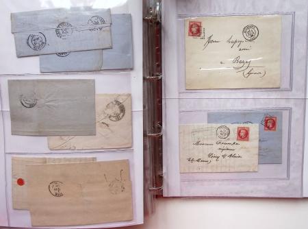 1849-1876, Deux gros classeurs de lettres classiques,