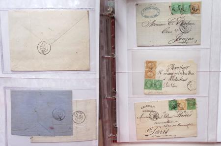 1849-1876, Deux gros classeurs de lettres classiques,