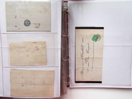 1849-1876, Deux gros classeurs de lettres classiques,