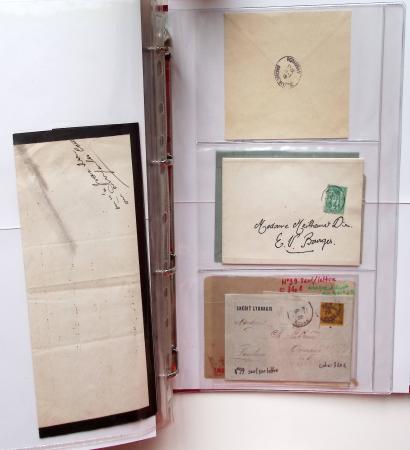 1849-1876, Deux gros classeurs de lettres classiques,