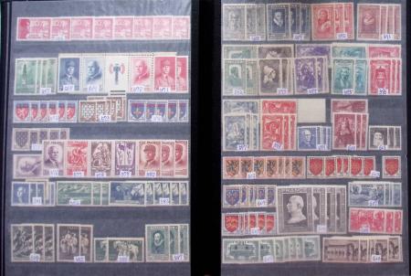 1860-1960, Lot de France en neuf, avec section classique,