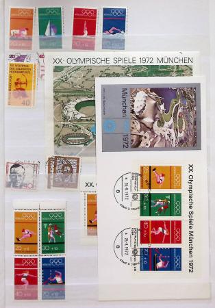 1870-1980, Collection d'Allemagne neuf set obl., dont