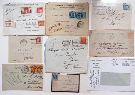 1900-1990, Lot de lettres de France toutes périodes,
