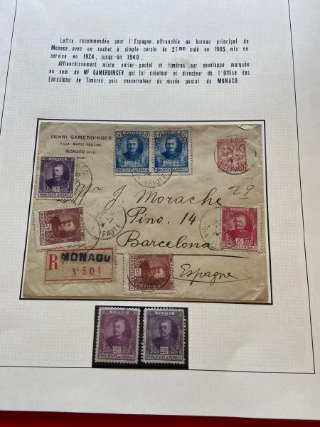 1792-1960, Collection de 110 lettres de MONACO dont