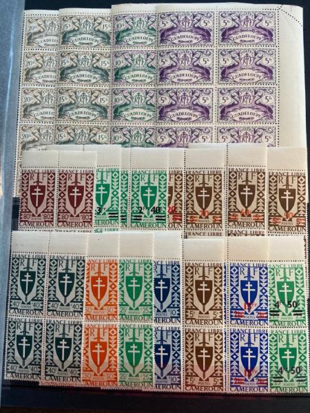 1880-1950, Stock de colonies comme AEF en série complète,