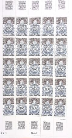 1981 Lots de feuilles d'ANDORRE français dont n°291
